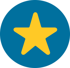 Star inside a circle icon