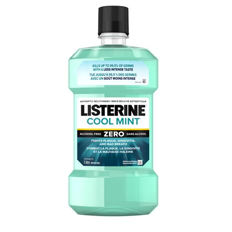Listerine's Zero Cool Mint Alcohol Free Mouthwash